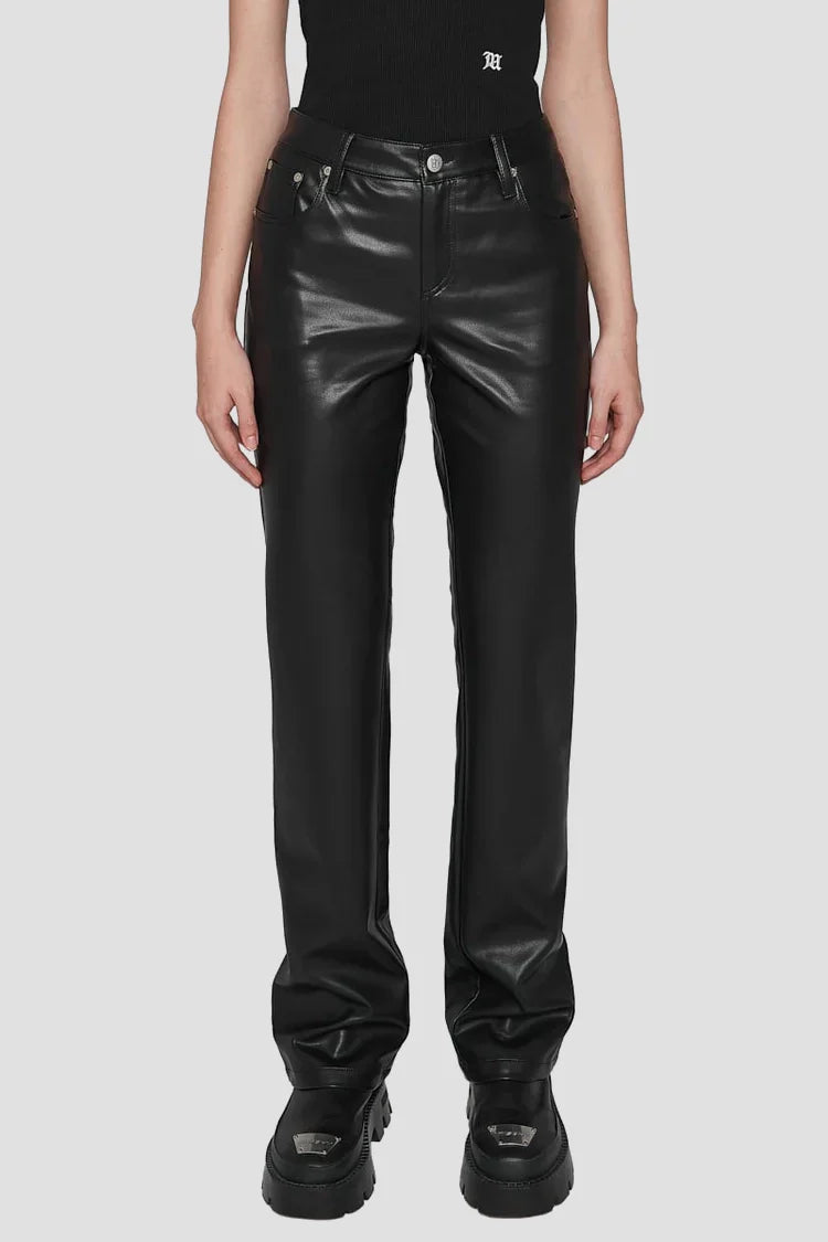 Faux Leather Trousers