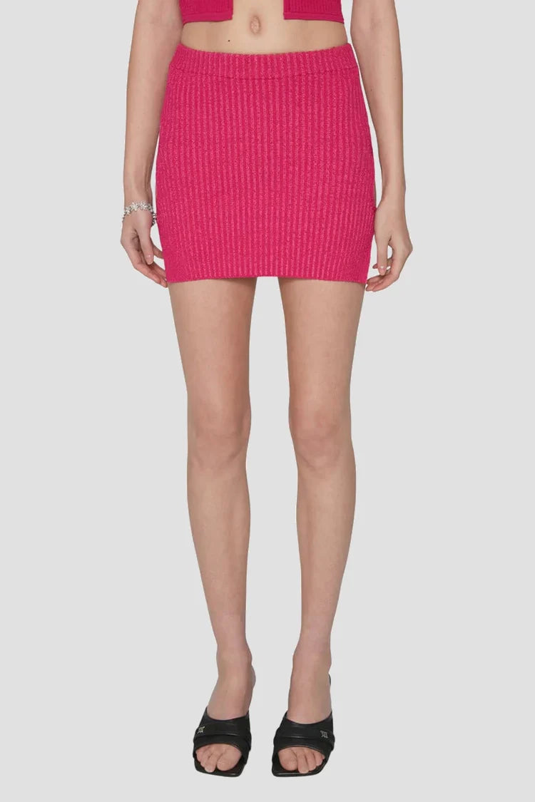 Fully Fashioned Knitted Mini Skirt