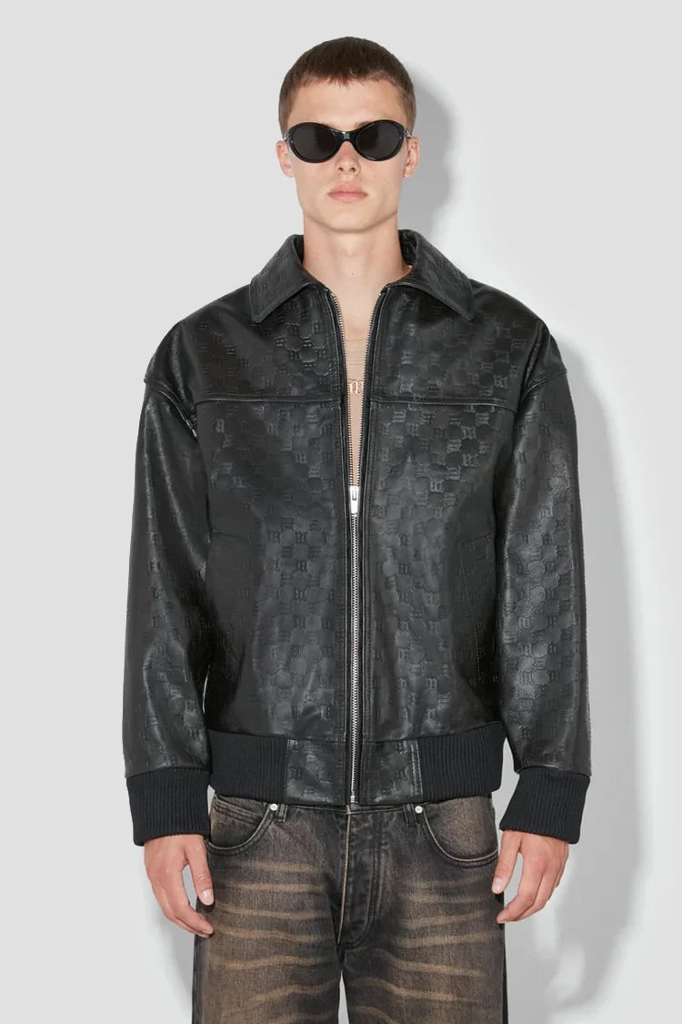 Monogram Embossed Bandit Leather Jacket