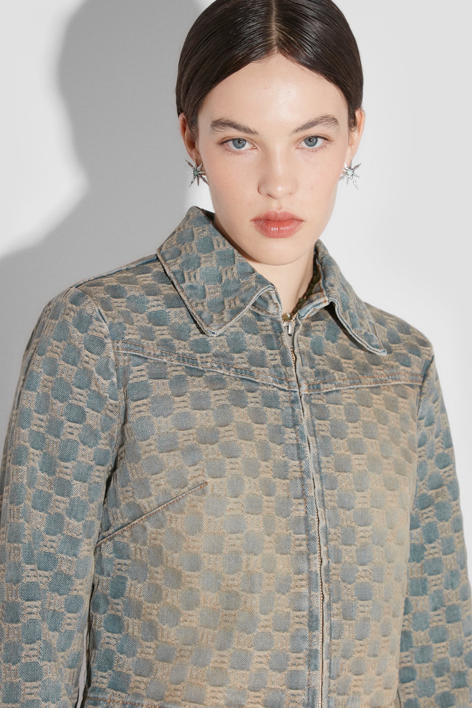 Jacquard Denim Monogram Jacket