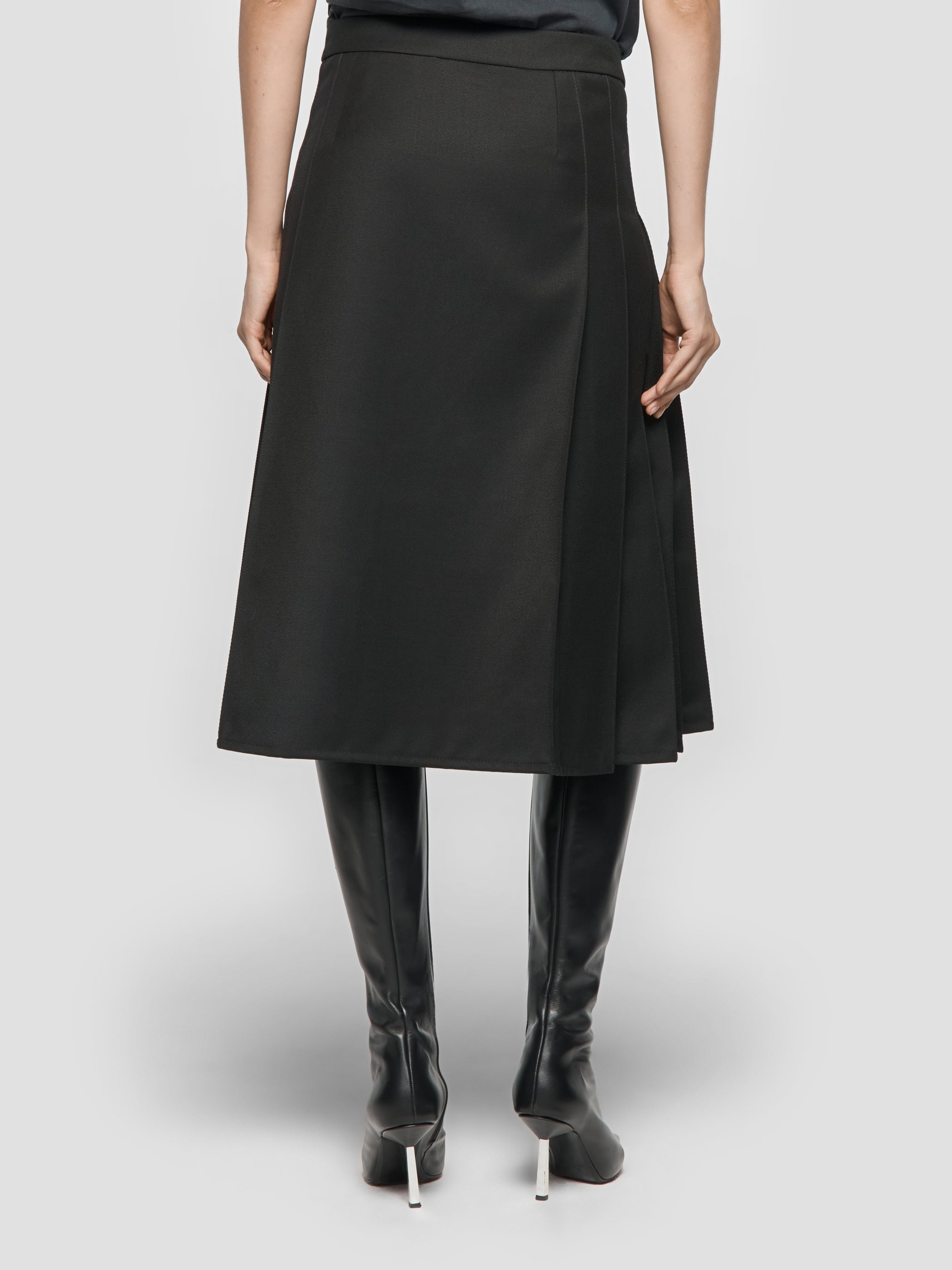 Pleated Midi Skirt