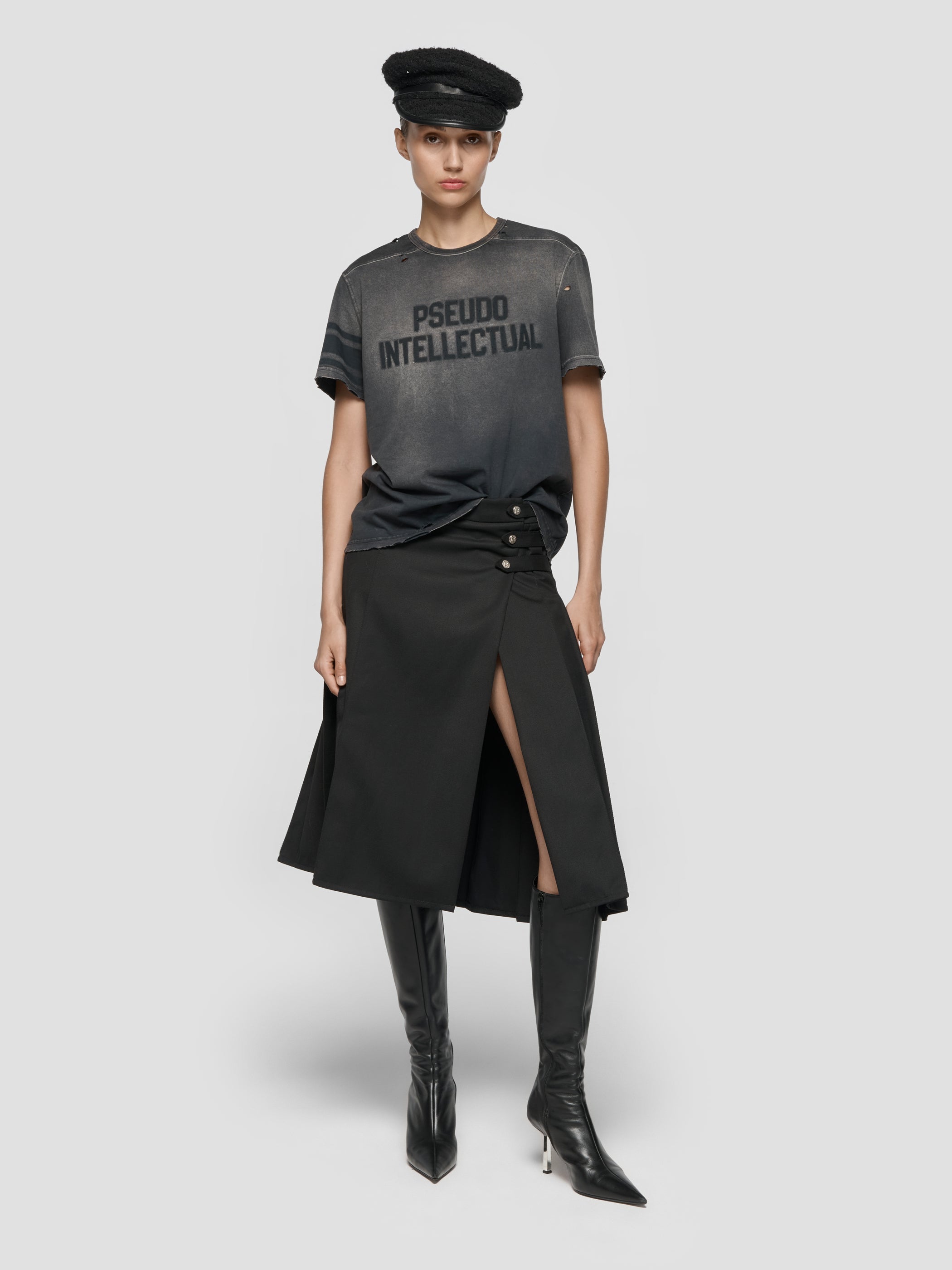 Pleated Midi Skirt