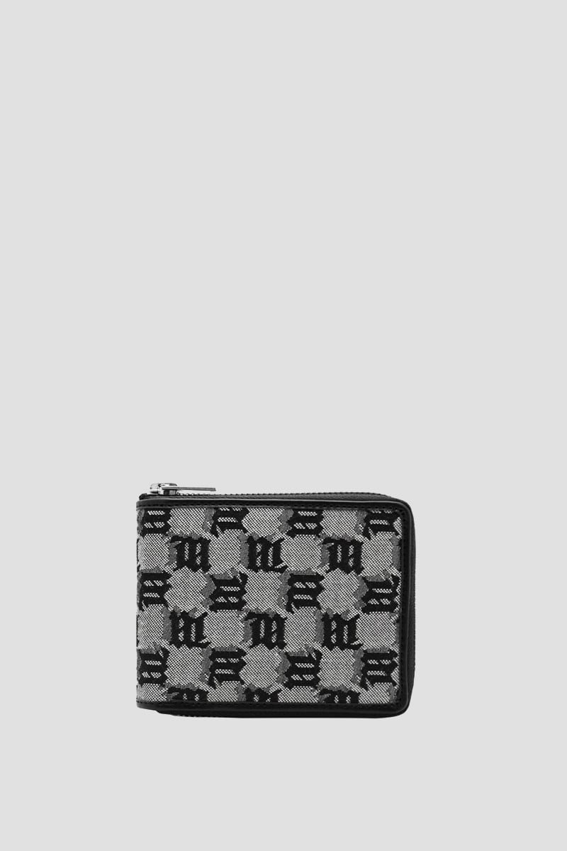 Jacquard Monogram Zipped Wallet