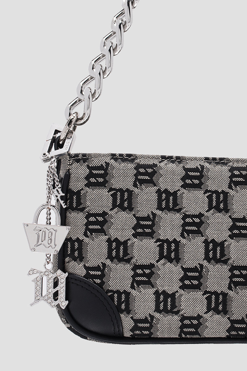 Jacquard Monogram Chain Babe Bag