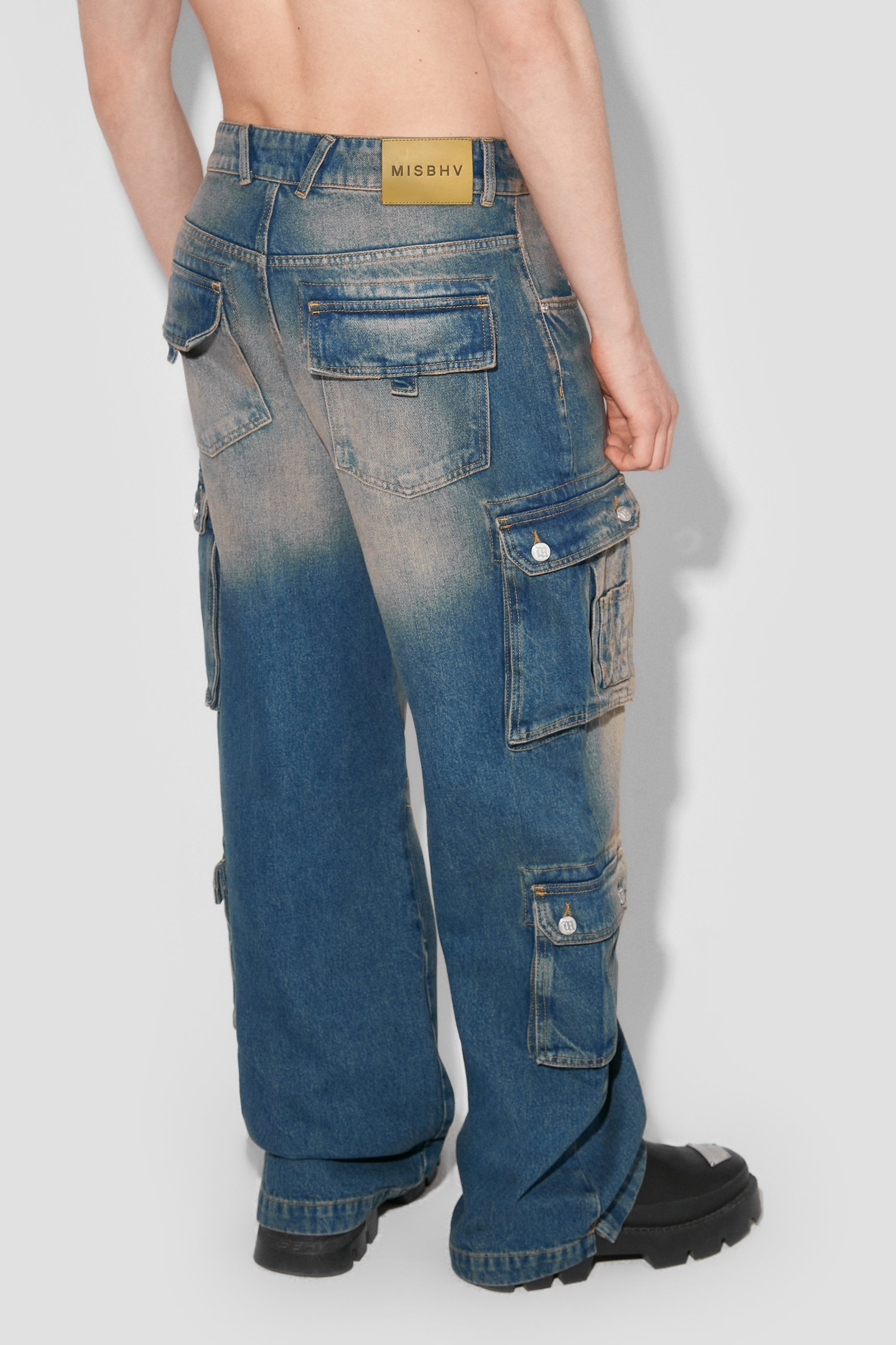 Denim Cargo Trousers