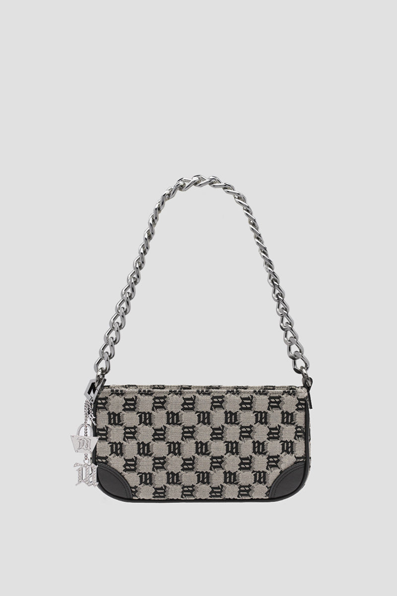 Jacquard Monogram Chain Babe Bag