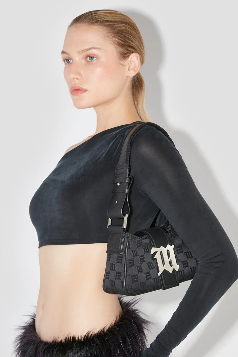 Nylon Monogram Shoulder Bag Small