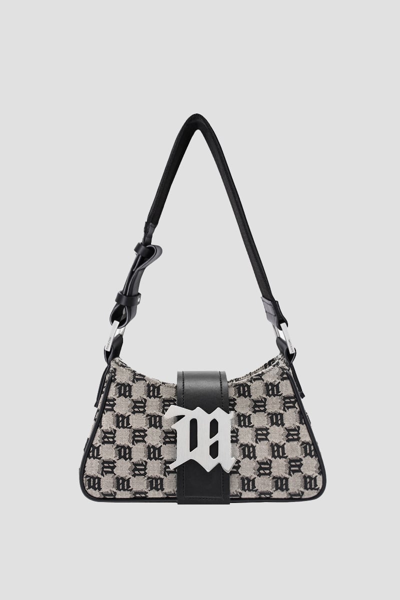 Jacquard Monogram Shoulder Bag Small